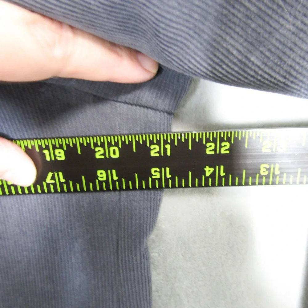 HUGO BOSS Mens Gray Corduroy Blazer Size Large Jacket Button Front Long Sleeve